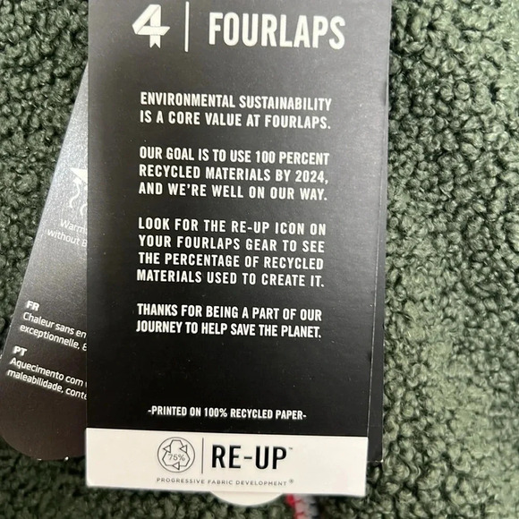 NWT Fourlaps 4 Reversible Polar Quilted Sherpa Down Filled Winter Jacket Size M - Picture 11 of 15